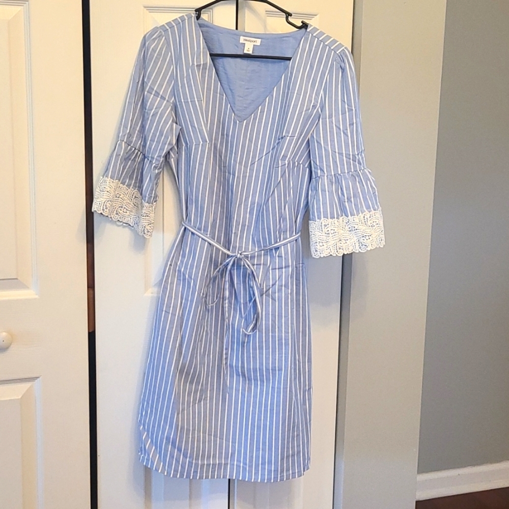 Westport blue and white striped dress